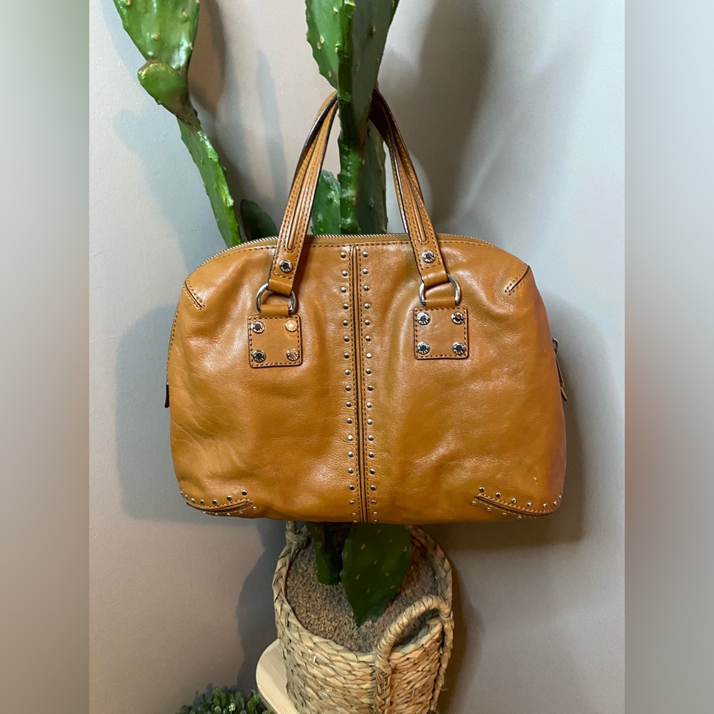 Vintage Michael Kors Leather Astor Satchel in Camel ASO Kate Bosworth